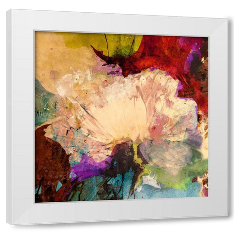Floating Flowers I (detail) White Modern Wood Framed Art Print by Stone, Jim