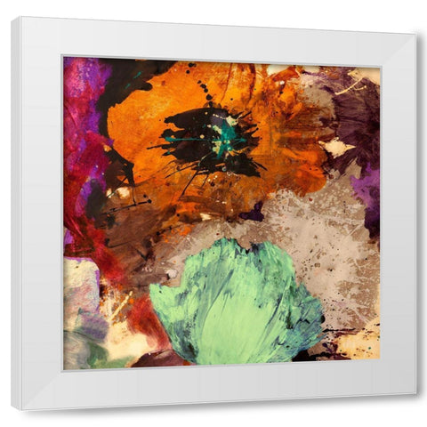 Floating Flowers II (detail) White Modern Wood Framed Art Print by Stone, Jim