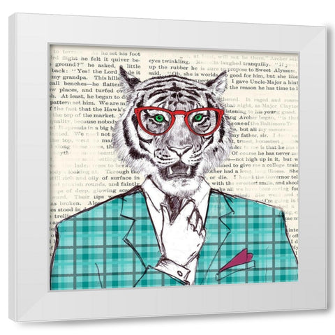 Loverboy (detail) White Modern Wood Framed Art Print by Matt, Spencer