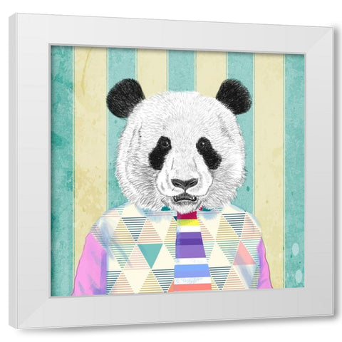 The Dude (detail) White Modern Wood Framed Art Print by Spencer, Matt