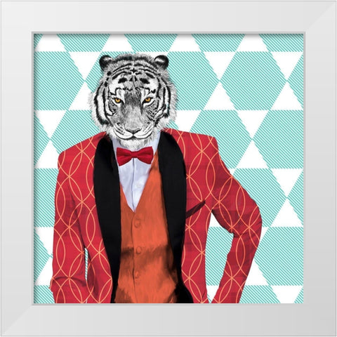 Wild Dandy White Modern Wood Framed Art Print by Spencer, Matt