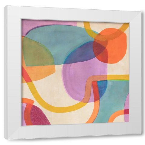 Laughter II (detail) White Modern Wood Framed Art Print by Roja, Steve