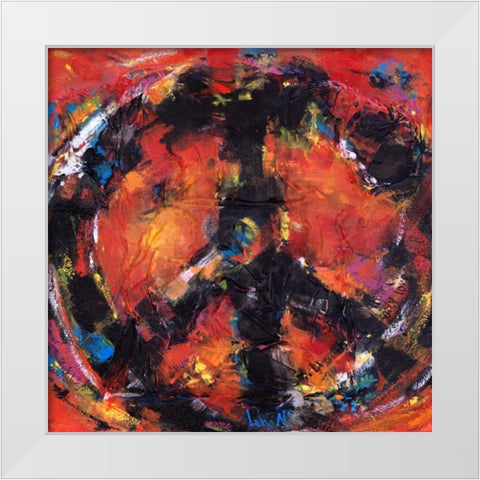 My Love White Modern Wood Framed Art Print by Marzari, Tebo