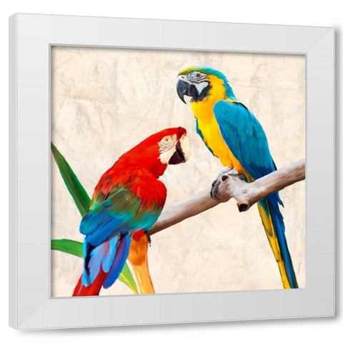 Lovers White Modern Wood Framed Art Print by Rizzardi, Teo