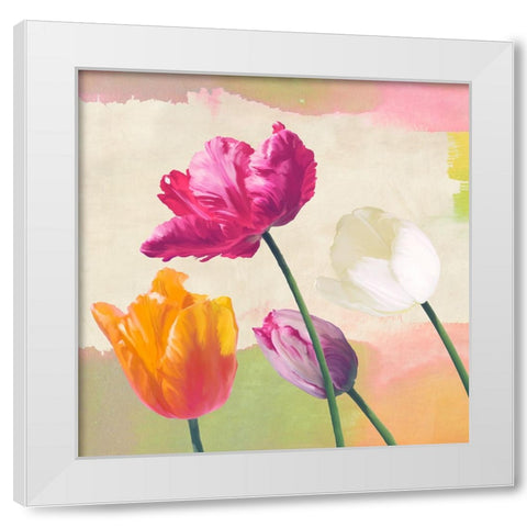 Florilegium I (detail) White Modern Wood Framed Art Print by Rizzardi, Teo