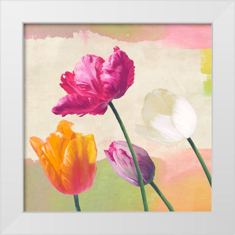 Florilegium I (detail) White Modern Wood Framed Art Print by Rizzardi, Teo