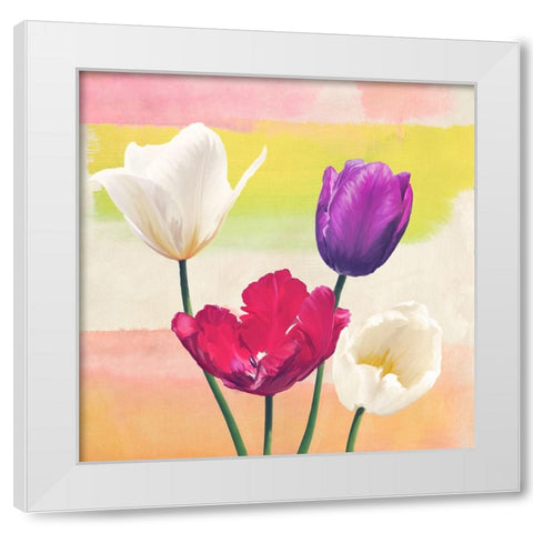 Florilegium II (detail) White Modern Wood Framed Art Print by Rizzardi, Teo