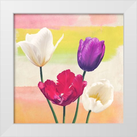 Florilegium II (detail) White Modern Wood Framed Art Print by Rizzardi, Teo