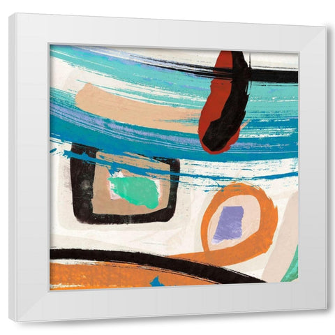 Aventure I White Modern Wood Framed Art Print by Teo, Vals Perelli