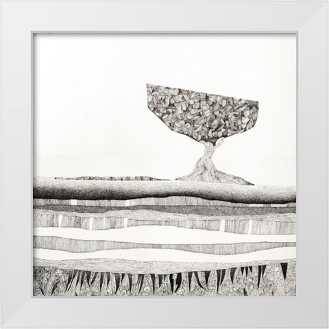 Ipotesi di paesaggio II White Modern Wood Framed Art Print by Teruzzi, Vittorio