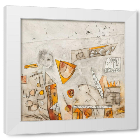 Senza titolo II (Cage and Bacon) White Modern Wood Framed Art Print by Teruzzi, Vittorio