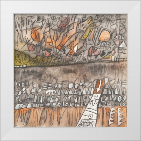 Senza titolo IV (libere associazioni) White Modern Wood Framed Art Print by Teruzzi, Vittorio