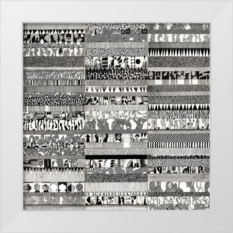 Partitura Visiva I White Modern Wood Framed Art Print by Teruzzi, Vittorio