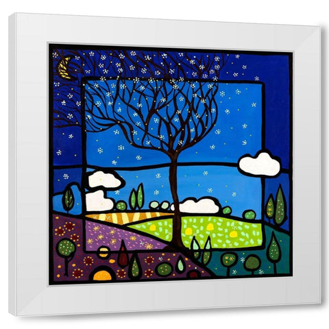 Sogno a primavera White Modern Wood Framed Art Print by Wallas