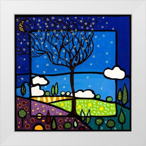 Sogno a primavera White Modern Wood Framed Art Print by Wallas