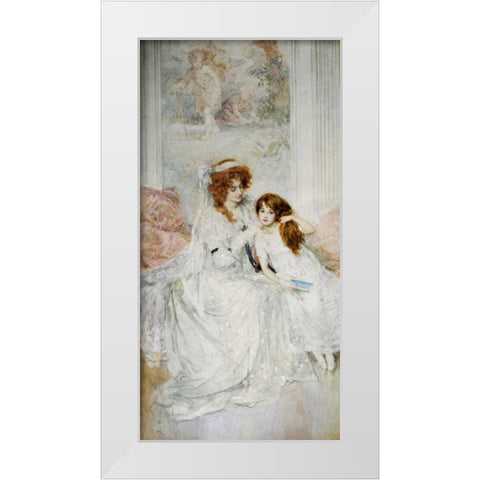 Tender Loving Care White Modern Wood Framed Art Print by Gow, Mary Louise