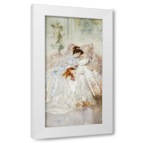 Precious Moments White Modern Wood Framed Art Print by Gow, Mary Louise