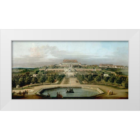 Gardenview of the Kaisers Summer Palace White Modern Wood Framed Art Print by Bellotto, Bernardo