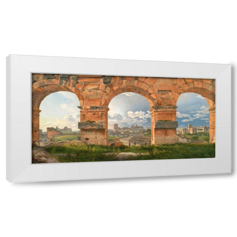 A View through The Arches of the Colosseum Rome White Modern Wood Framed Art Print by Eckersberg, Christoffer Wilhelm
