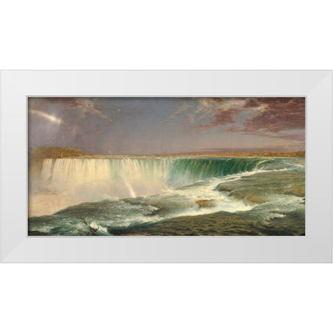 Niagara White Modern Wood Framed Art Print by Frederic Edwin, Church