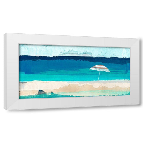 Tropical Breeze White Modern Wood Framed Art Print by Alex, Blanco
