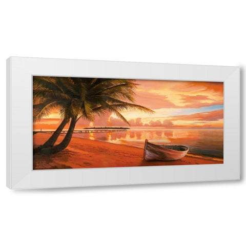 Tramonto ai tropici White Modern Wood Framed Art Print by Galasso, Adriano
