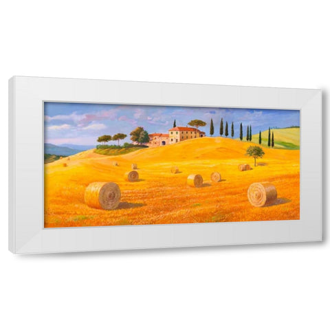 Colline in Toscana White Modern Wood Framed Art Print by Galasso, Adriano