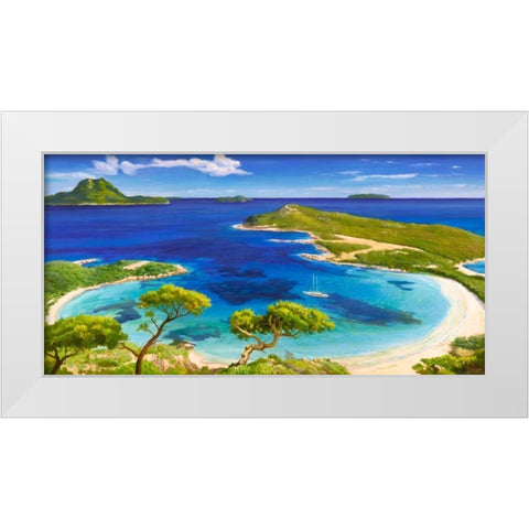 Mediterraneo White Modern Wood Framed Art Print by Galasso, Adriano