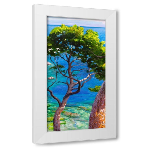 Lavandou II White Modern Wood Framed Art Print by Galasso, Adriano