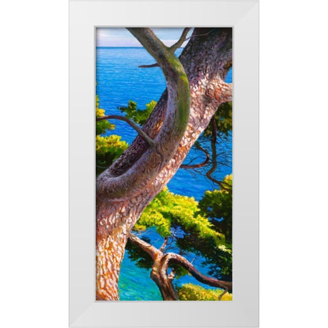 Lavandou III White Modern Wood Framed Art Print by Galasso, Adriano