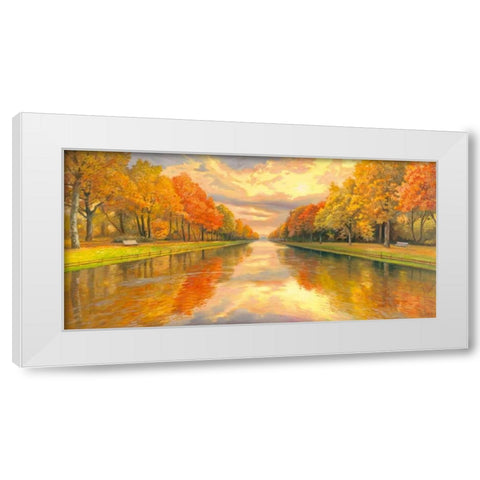 Boulevard sull acqua White Modern Wood Framed Art Print by Galasso, Adriano