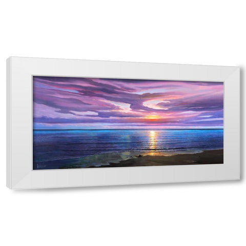 Tramonto sognante White Modern Wood Framed Art Print by Galasso, Adriano