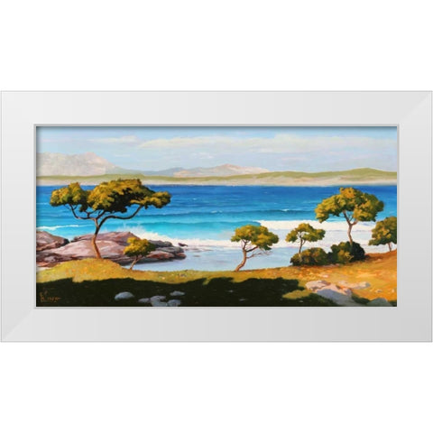 Spiaggia del Mediterraneo White Modern Wood Framed Art Print by Galasso, Adriano