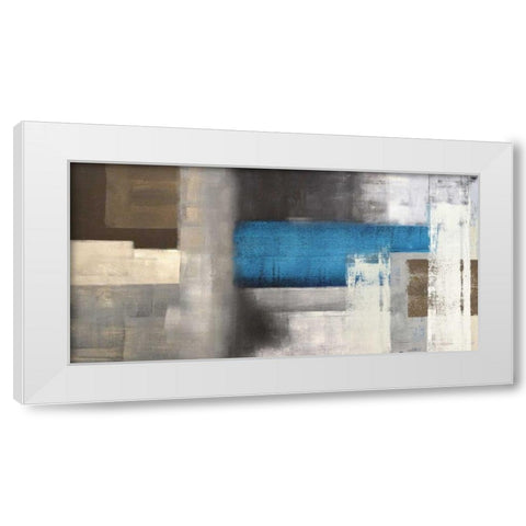 Blue Moon White Modern Wood Framed Art Print by Aprile, Alessio