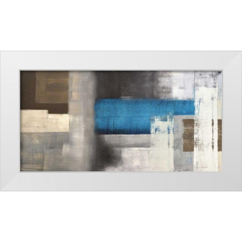 Blue Moon White Modern Wood Framed Art Print by Aprile, Alessio