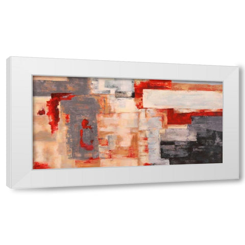 Bronze Flame White Modern Wood Framed Art Print by Aprile, Alessio
