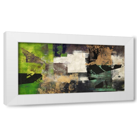 Emerald White Modern Wood Framed Art Print by Aprile, Alessio