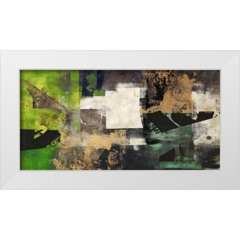 Emerald White Modern Wood Framed Art Print by Aprile, Alessio
