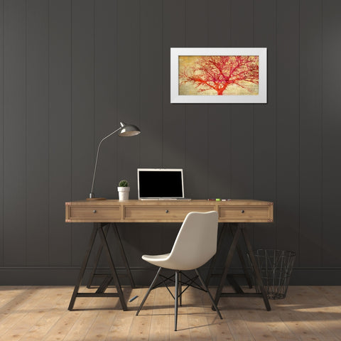 Coral Tree White Modern Wood Framed Art Print by Aprile, Alessio