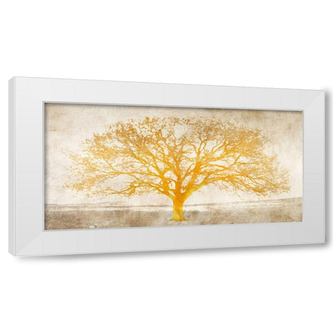 Shimmering Tree White Modern Wood Framed Art Print by Aprile, Alessio