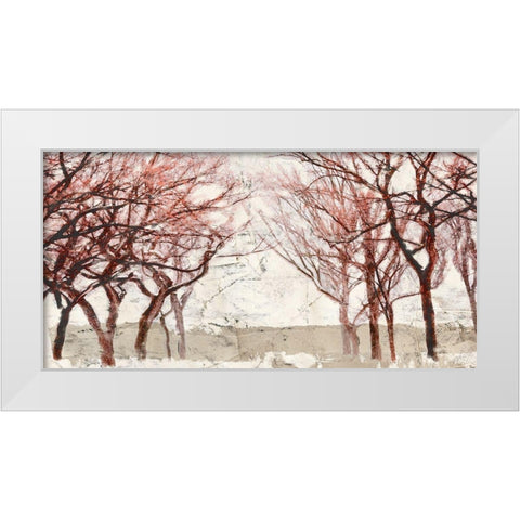 Rusty Trees White Modern Wood Framed Art Print by Alessio, Aprile