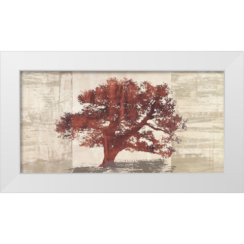 Rusty Tree Panel White Modern Wood Framed Art Print by Aprile, Alessio