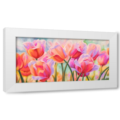 Tulips in Wonderland White Modern Wood Framed Art Print by Ann, Cynthia