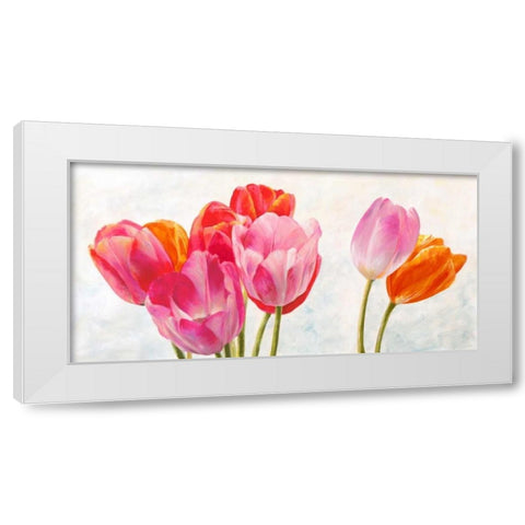 Vive l ete White Modern Wood Framed Art Print by Ann, Cynthia