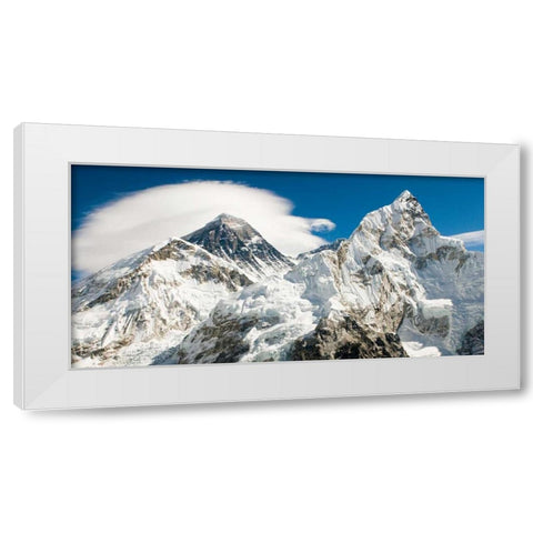 Mount Everest White Modern Wood Framed Art Print by Anonymous