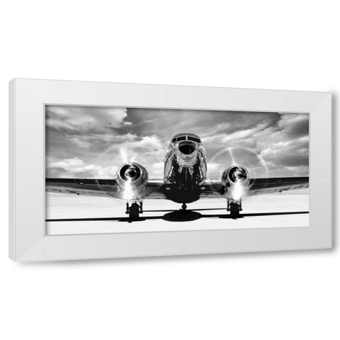 Airplaine taking off White Modern Wood Framed Art Print by Gasoline Images