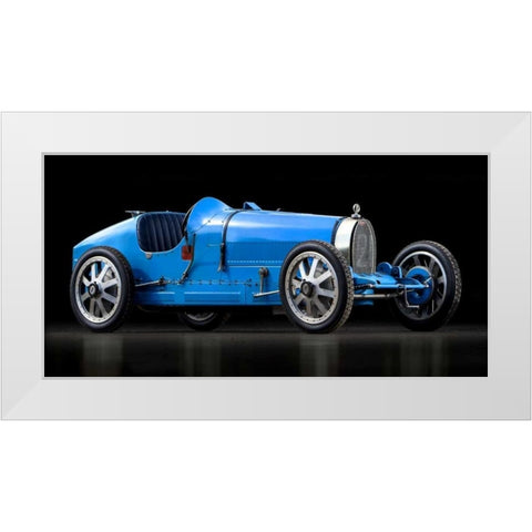 Bugatti 35 White Modern Wood Framed Art Print by Gasoline Images