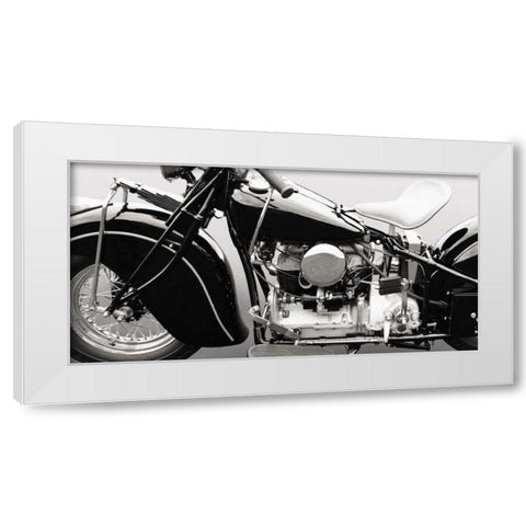 Vintage American bike White Modern Wood Framed Art Print by Gasoline Images