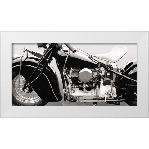 Vintage American bike White Modern Wood Framed Art Print by Gasoline Images