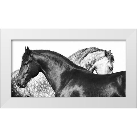 Lovers White Modern Wood Framed Art Print by Pangea Images